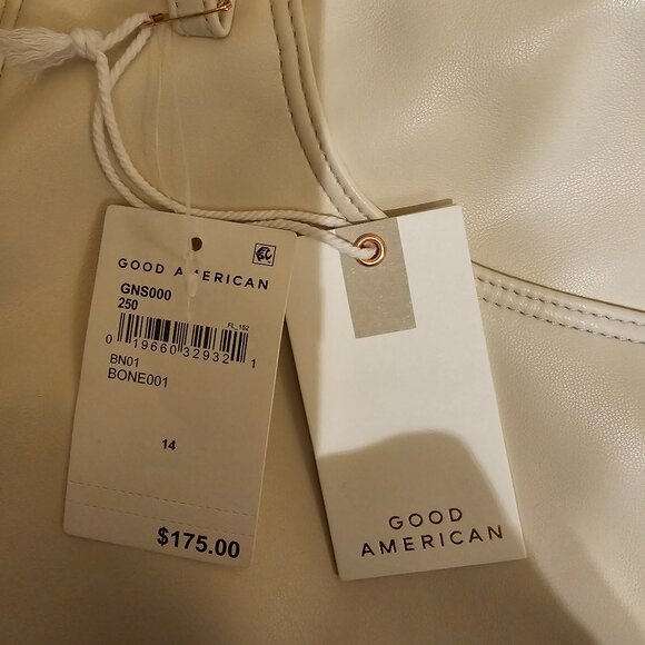 GOOD AMERICAN GOOD ICON BETTER THAN LEATHER PANTS/JEANS 14 NWT - Picture 5 of 7